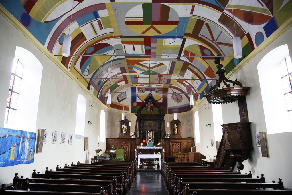 Plafond de l'église Sainte-Agathe à Laforêt - J-M Londot