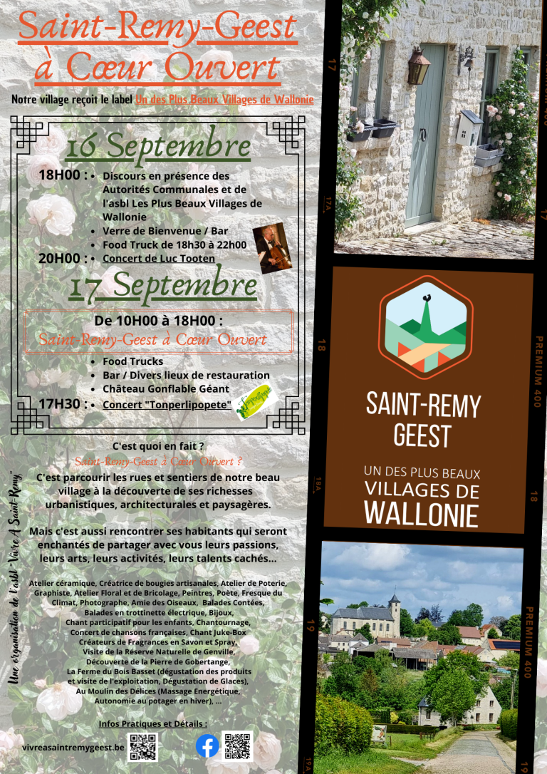 SaintRemyGeest à Coeur Ouvert Plus Beaux Villages de Wallonie